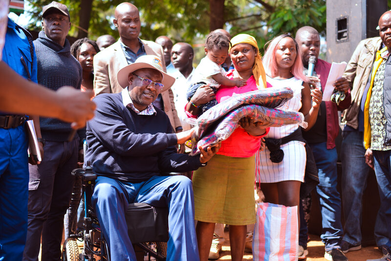 Relief for Kitisuru Fire Victims as MP Wanyonyi Comes to their Rescue