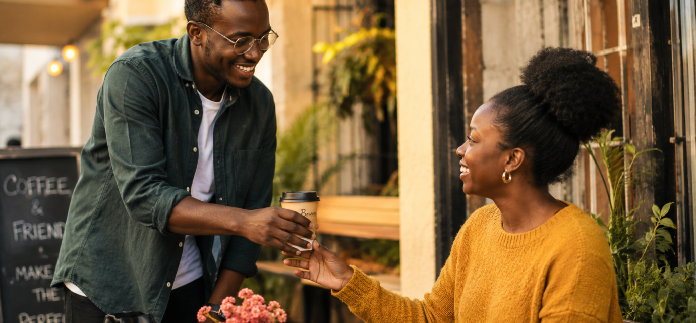 acts of kindness between two people sharing a small gesture