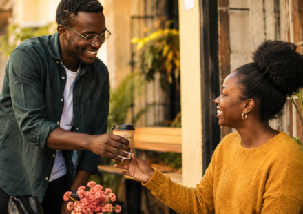 acts of kindness between two people sharing a small gesture