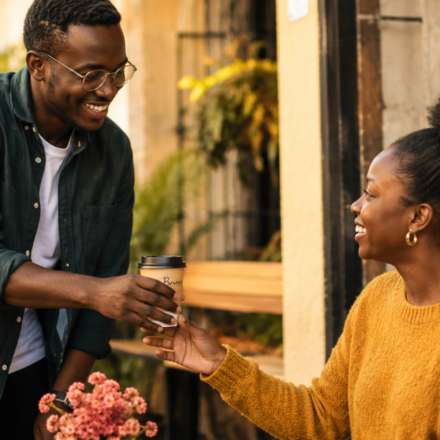 acts of kindness between two people sharing a small gesture